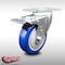 Service Caster 4 Inch SS Blue Polyurethane Top Plate Caster with Total Lock Brake SCC SCC-SSTTL20S414-PPUB-BLUE - alternate 1